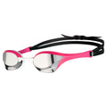 Silver-Pink - Front - Arena Cobra Mirror Ultra Swipe Swimming Goggles