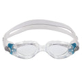 Transparent-Turquoise - Front - Aquasphere Kaiman Swimming Goggles