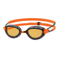 Polar Grey-Orange - Front - Zoggs Unisex Adult Predator 2024 Swimming Goggles