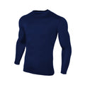 Navy - Front - Carta Sport Mens Long-Sleeved Base Layer Top