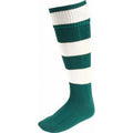 Bottle Green-White - Front - Carta Sport Mens Euro Socks