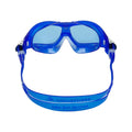 Blue-White - Back - Aquasphere Childrens-Kids Seal 2 Tinted Swimming Goggles