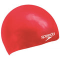 Red - Side - Speedo Childrens-Kids Silicone Swim Cap