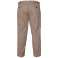 Stone - Back - Duke Mens D555 Bruno Stretch Chino Kingsize Trousers