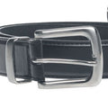 Black - Back - Duke Mens D555 Joseph Bonded Leather Metal Tip Waist Belt