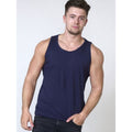 Navy - Side - Duke Mens D555 Fabio Kingsize Tank Top