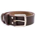 Brown - Front - Duke Mens D555 Liam Leather Square Buckle Belt