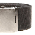 Black - Back - Duke Mens D555 Edward Plain Webbing Belt