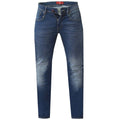 Dark Blue Stonewash - Front - Duke Mens D555 Ambrose Stretch Kingsize Jeans