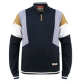 Navy - Front - Duke Mens D555 Kenington Colour Block Zip Neck Kingsize Sweatshirt