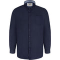 Navy - Front - Duke Mens D555 Richard Oxford Kingsize Long-Sleeved Shirt