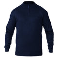 Navy - Front - Duke Mens D555 Giuseppe 2 Knitted Quarter Zip Kingsize Sweatshirt