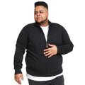 Black - Side - Duke Mens D555 Franco 1 Knitted Full Zip Kingsize Hoodie