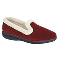 Wine - Front - Sleepers Womens-Ladies Sophia Memory Foam Slippers