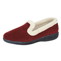 Wine - Back - Sleepers Womens-Ladies Sophia Memory Foam Slippers