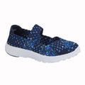 Blue-Navy - Front - Dek Womens-Ladies Elasticated Interlaced Bar Shoes