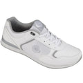 White - Front - Dek Mens Geometric Bowling Trainers