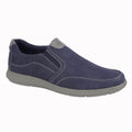 Navy - Front - Scimitar Mens Twin Gusset Casual Shoe