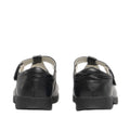 Black Matt - Side - Boulevard Girls Touch Fastening T Bar Shoes