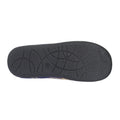 Navy - Back - Zedzzz Mens Fabian Checked Textile Slippers