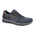 Navy - Front - IMAC Mens Casual Leather Shoes