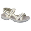 White - Back - Mod Comfys Womens-Ladies Leather Sports Sandals