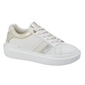 White - Front - Cipriata Womens-Ladies Rea Lace Up Platform Trainers