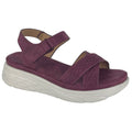 Merlot - Front - Cipriata Womens-Ladies Katia Crossover Wedge Sandals