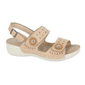 Natural - Front - Boulevard Womens-Ladies Sling Back Sandals