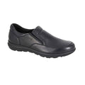 Black - Front - IMAC Mens Leather Twin Gusset Shoes