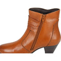 Tan - Side - Cipriata Womens-Ladies Claretta Leather Ankle Boots