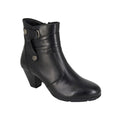 Black - Front - Cipriata Womens-Ladies Claretta Leather Ankle Boots