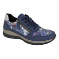 Navy - Front - Cipriata Womens-Ladies Clita Floral Trainers