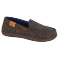 Brown - Front - Zedzzz Mens Neville Slippers