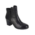 Black - Front - Cipriata Womens-Ladies Cleope Leather Ankle Boots