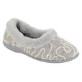 Grey - Front - Sleepers Womens-Ladies Deeta Abstract Slippers