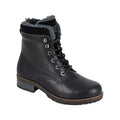 Black - Front - Woodland Womens-Ladies Leather Ankle Boots