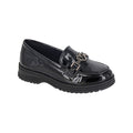 Black - Front - Cipriata Girls Sina Heart Saddle Loafers