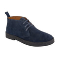 Navy - Front - Roamers Mens Leather Desert Boots