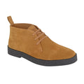 Tan - Front - Roamers Mens Leather Desert Boots