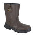 Brown - Front - Grafters Mens Waterproof Safety Rigger Boots