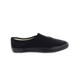 Black - Back - Dek Adults Unisex Gusset Black Canvas Plimsolls