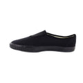 Black - Side - Dek Adults Unisex Gusset Black Canvas Plimsolls