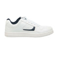 White-Navy Blue - Back - Dek Mens Euston Lace Trainers