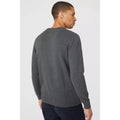 Grey - Back - Maine Mens Premium Cotton Crew Neck Jumper