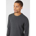 Grey - Side - Maine Mens Premium Cotton Crew Neck Jumper