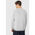 Light Grey - Back - Maine Mens Premium Cotton Crew Neck Jumper