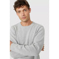 Light Grey - Side - Maine Mens Premium Cotton Crew Neck Jumper