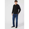 Black - Pack Shot - Maine Mens Premium Cotton Crew Neck Jumper