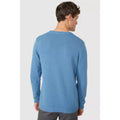 Mid Blue - Back - Maine Mens Premium Cotton Crew Neck Jumper